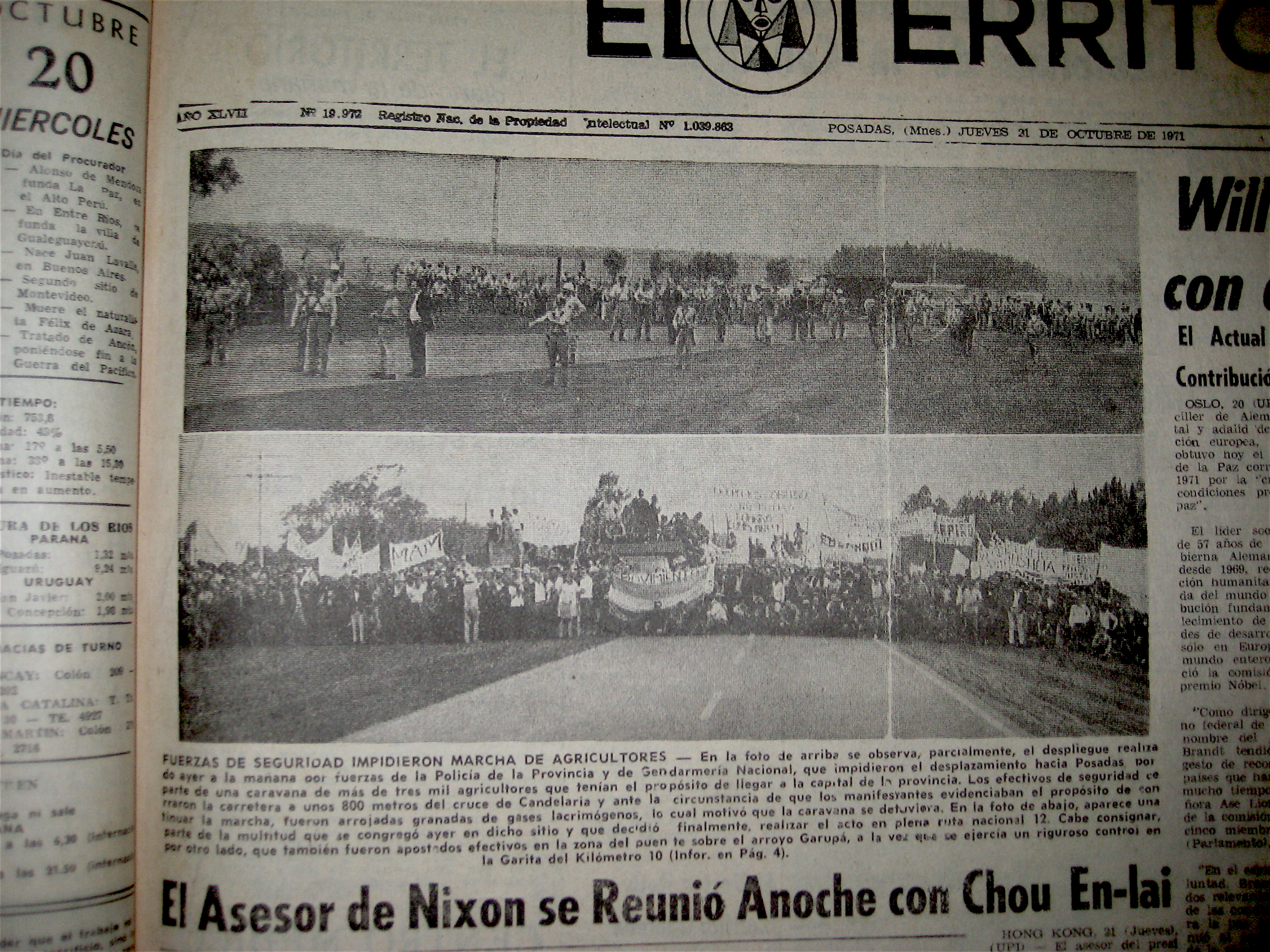 Concentración, marcha y represión
