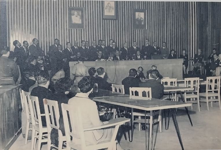 Apertura de sesiones de la Cámara en 1955